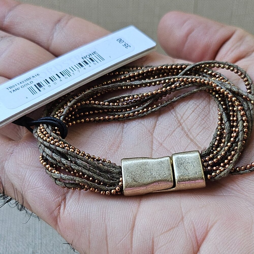 Treasure & Bond Girls Bracelet Brown Wrist Band Magnet Closure New $35 - Picture 10 of 16